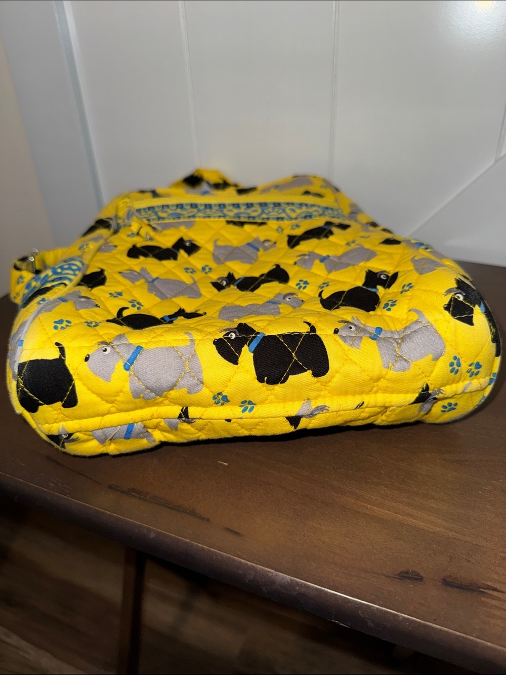 Yellow Quilted Mini Pet Pattern Backpack - Picture 4 of 13